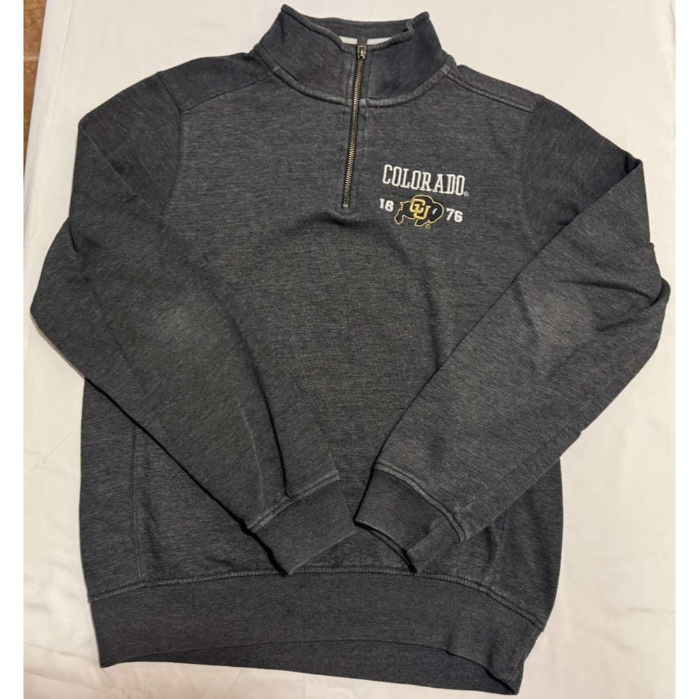 University of Colorado 1/4 Zip Sweatshirt- Size Small - Cotton/Polyester
